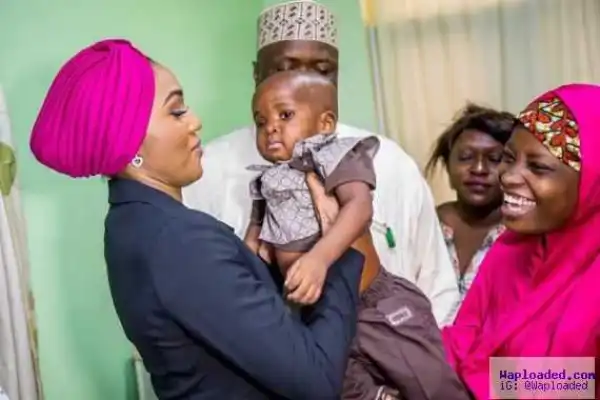 Photos: Zahra Buhari meets a more healthy Baby Musa